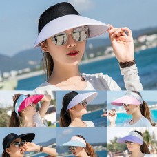 Mujer Ladies Large Brim Summer UV Protection Sun Visor Hat Golf Sport Caps  eb-08671118